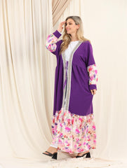 Flowy CY Cotton Cardigan with Printed Panels – Free Size | Summer Trend Colors