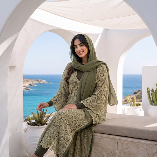Premium Crochet Lace Tunic - Elegant Summer Modest