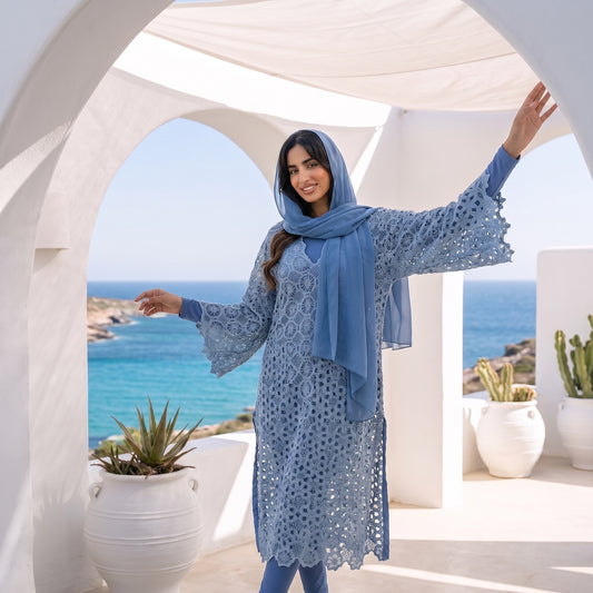 Premium Crochet Lace Tunic - Elegant Summer Modest
