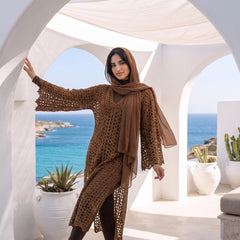 Premium Crochet Lace Tunic - Elegant Summer Modest