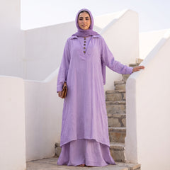 Premium 2-Piece Ribbed Linen Maxi Set