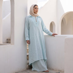 Premium 2-Piece Ribbed Linen Maxi Set