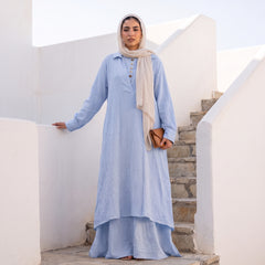 Premium 2-Piece Ribbed Linen Maxi Set