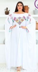 Handmade Embroidered Cotton Abaya – Free Size
