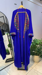 Hand-Embroidered Heritage Cardigan – Free Size | Tribal Collar Design