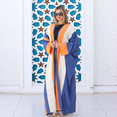 Striped Summer Linen Cardigan – Free Size with Belt