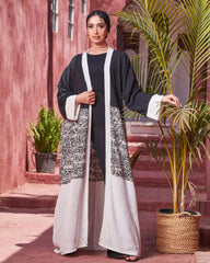 Colorblock Modest Cardigan – Zebra / Snake Print | Free Size