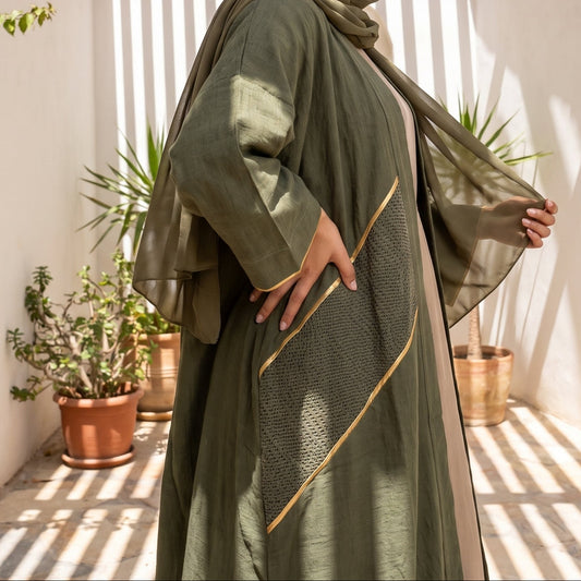 Linen Guipure Cardigan