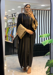 Linen Cardigan with Oriental Laser Cut Design | Open Style | Fits 60kg–110kg