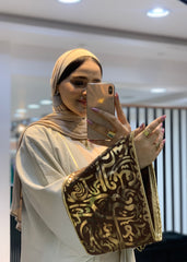 Linen Cardigan with Oriental Laser Cut Design | Open Style | Fits 60kg–110kg