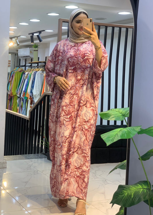 Cotton-Linen Buttoned Abaya | Open or Closed Style | Fits 60kg–120kg