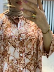 Cotton-Linen Buttoned Abaya | Open or Closed Style | Fits 60kg–120kg