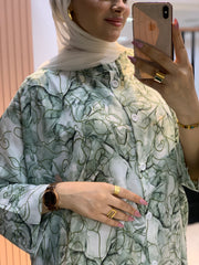 Cotton-Linen Buttoned Abaya | Open or Closed Style | Fits 60kg–120kg