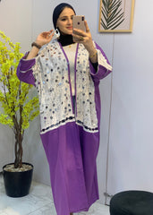 Pure Linen Cardigan with Mirror Sequins – Free Size | Multi-Occasion