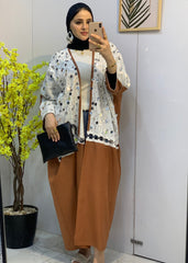 Pure Linen Cardigan with Mirror Sequins – Free Size | Multi-Occasion