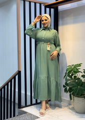 Lightweight Linen Dress – Free Size with Optional Belt