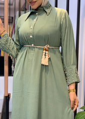Lightweight Linen Dress – Free Size with Optional Belt