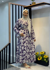 Breezy Floral Cotton Dress – Summer-Ready with optional belt | Free Size