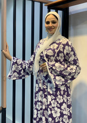 Breezy Floral Cotton Dress – Summer-Ready with optional belt | Free Size