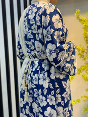 Breezy Floral Cotton Dress – Summer-Ready with optional belt | Free Size