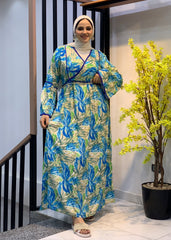 Island Mood Cotton Dress – Free Size with Optional Belt