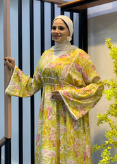 Island Mood Cotton Dress – Free Size with Optional Belt