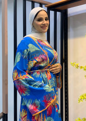 Island Escape Cotton Dress – Free Size with Optional Belt