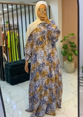 Long Modest Dress – Cotton Blend, Button-Down, Loose Fit – 3 Colors – Size 1/2