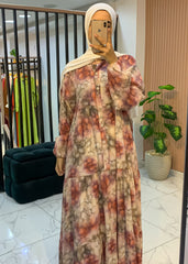 Long Modest Dress – Cotton Blend, Button-Down, Loose Fit – 3 Colors – Size 1/2