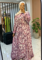 Cotton Marble Print Maxi Dress – Sizes 1/2