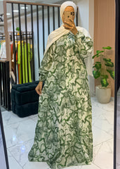 Cotton Marble Print Maxi Dress – Sizes 1/2