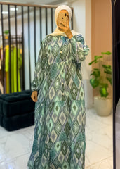 Loose Maxi Dress – Boho Floral Print – Size 1/2 – 3 Colors
