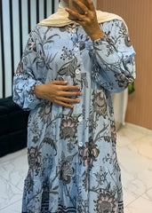 Long Modest Dress – 100% Cotton – Button-Down – Loose Fit – 3 Colors – Size 1/2