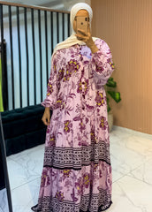 Long Modest Dress – 100% Cotton – Button-Down – Loose Fit – 3 Colors – Size 1/2