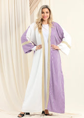 Striped Glow | Summer Cardigan – Cotton-Silk Mix, Free Size