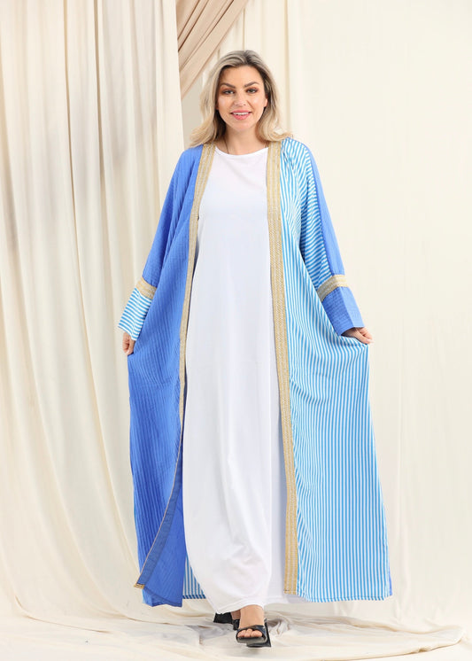 Striped Glow | Summer Cardigan – Cotton-Silk Mix, Free Size