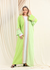 Striped Glow | Summer Cardigan – Cotton-Silk Mix, Free Size