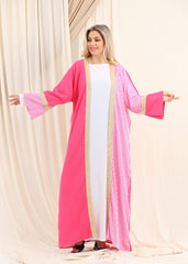 Striped Glow | Summer Cardigan – Cotton-Silk Mix, Free Size
