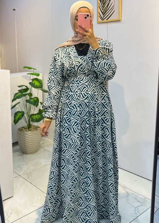 Linen Long Modest Dress – Side Ties, Loose Fit – 3 Colors – Size 1/2