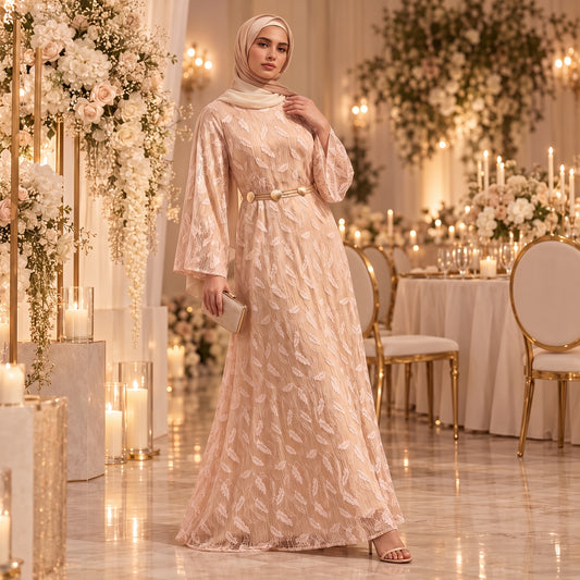 Lace Maxi Dress with Satin Lining