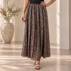 Tiger Satin Maxi Skirt