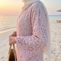Premium Crochet Lace Tunic - Elegant Summer Modest