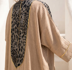 Leopard Print Linen Cardigan – Free Size