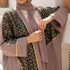 Zigzag Linen Cardigan