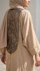 Textured Linen Cardigan with Snake Print – Statement Piece