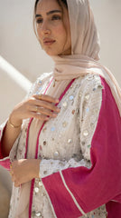 Pure Linen Cardigan with Mirror Sequins