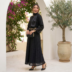 Lace Dress with Satin Lining
