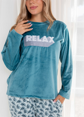 Velvet Relax Pajama Set – Soft Camel Two-Piece Homewear