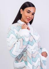 Zigzag Plush Winter Robe | Fulana Cozy Homewear Collection