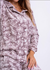 Floral Velvet Pajama Set | Fulana Winter Elegance Collection